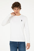 Men's White Basic Sweatshirt