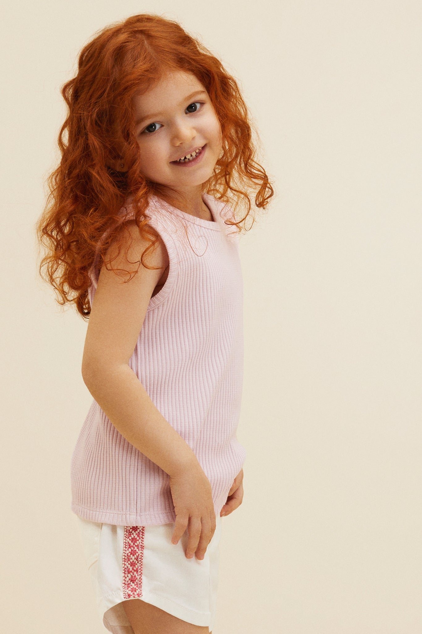 Kids Magnolia Crew Neck Sleeveless T-shirt