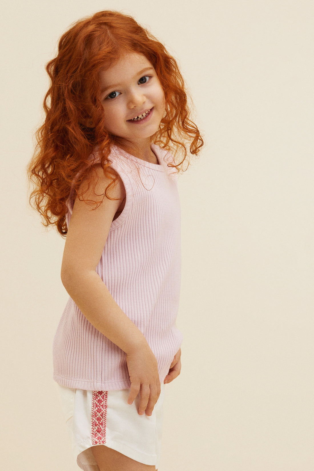 Kids Magnolia Crew Neck Sleeveless T-shirt