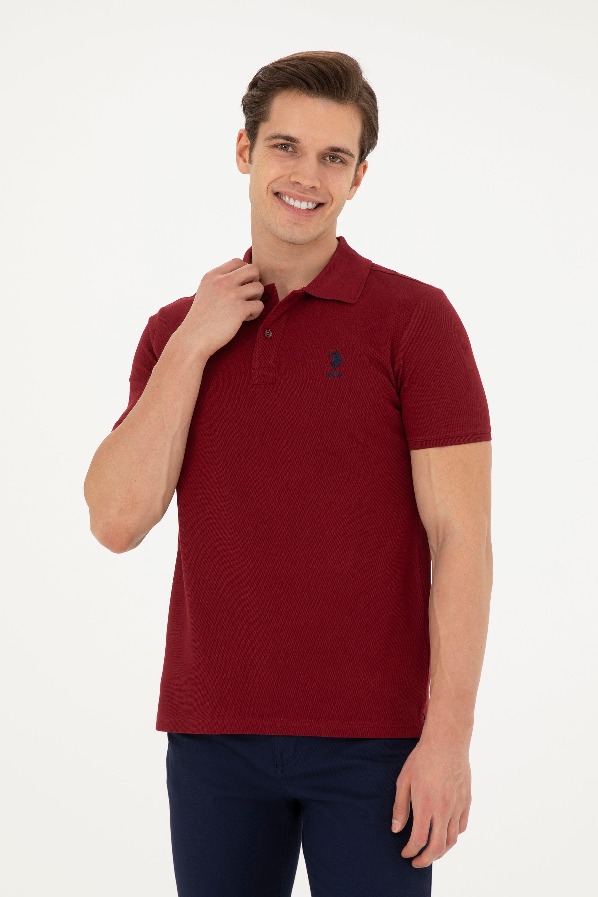 Men's Burgundy Basic T-Shirt