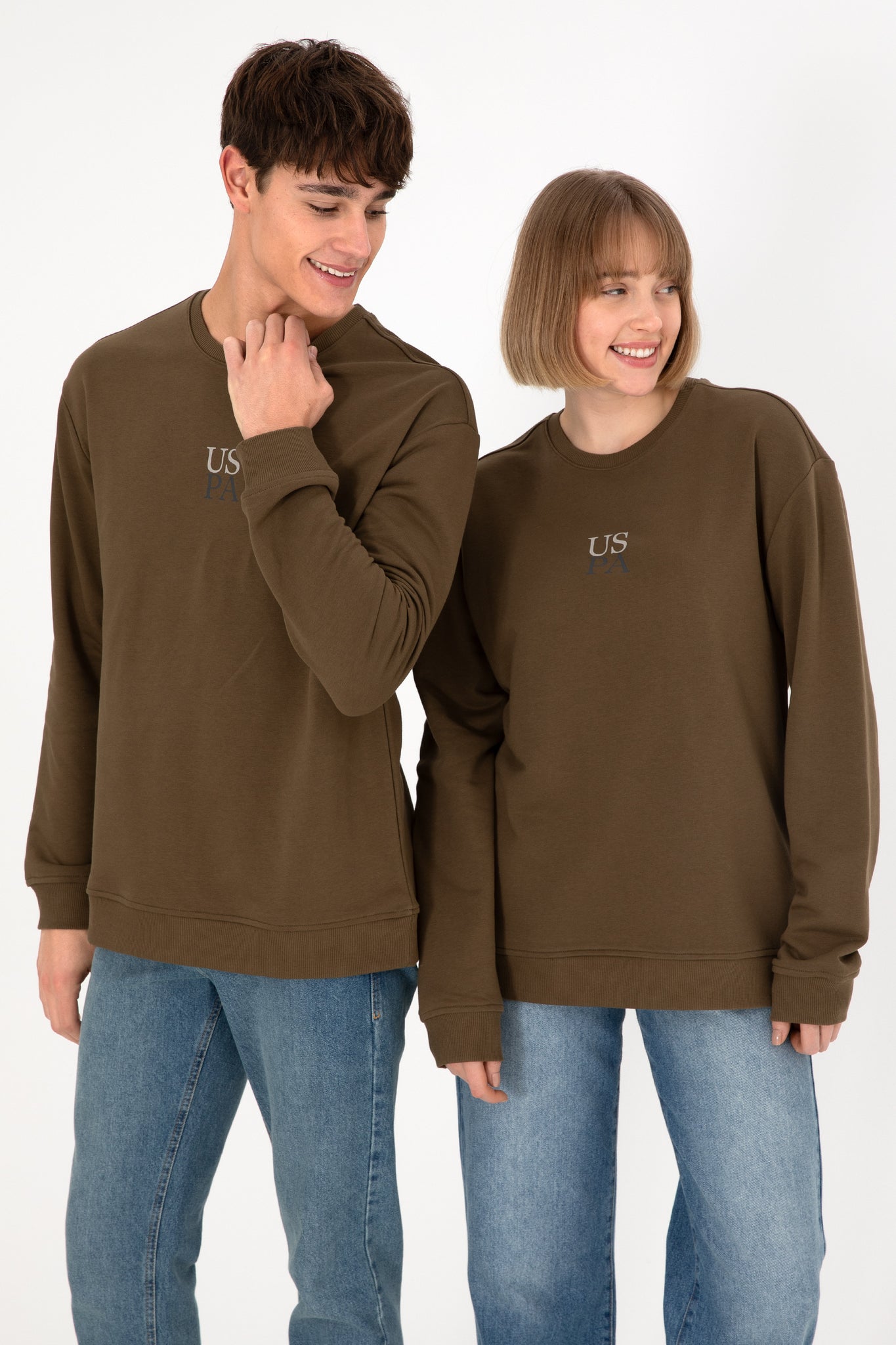 Men's Khaki Basic Sweatshirt