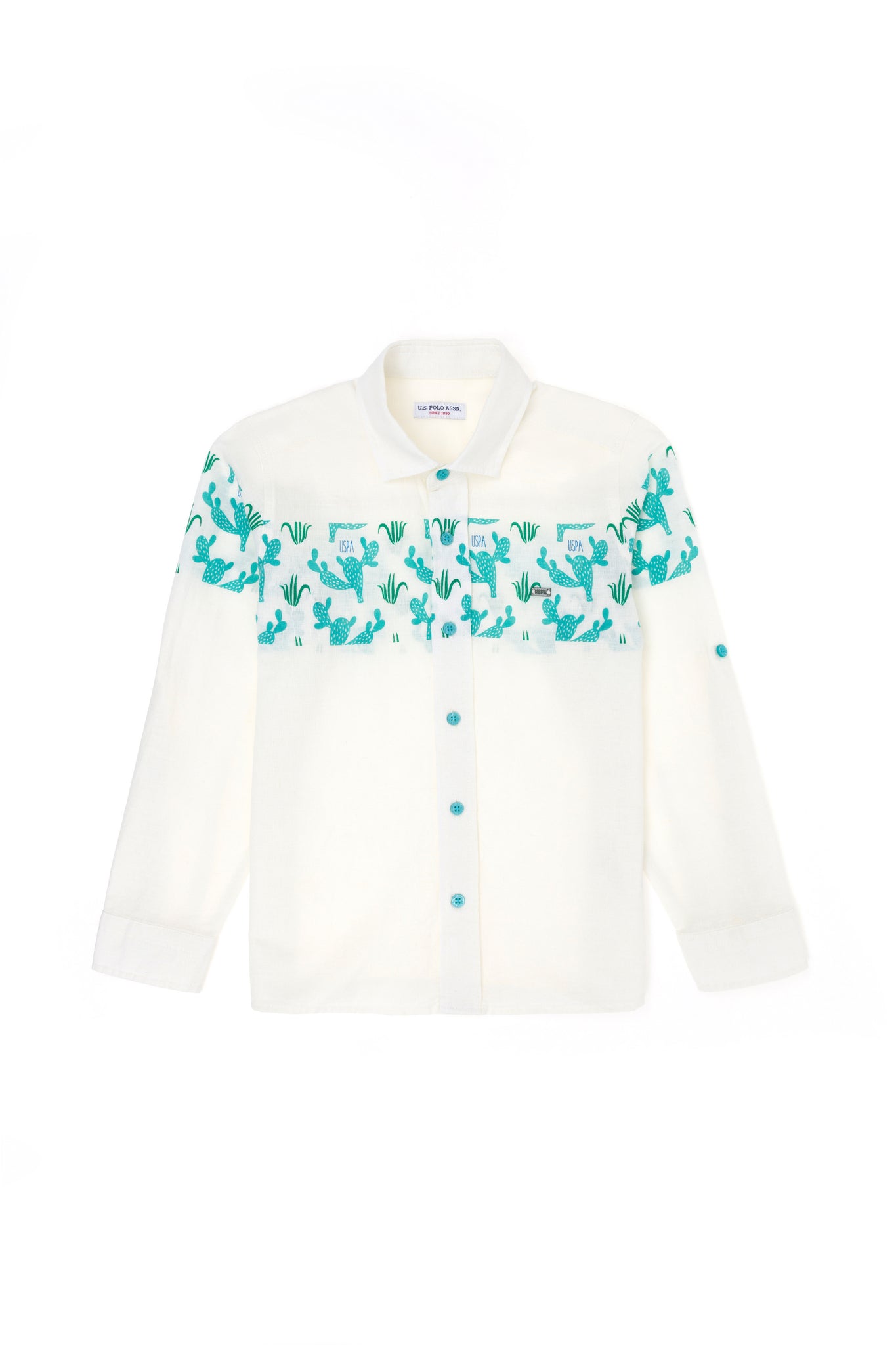 Boy's Mint Long Sleeve Shirt