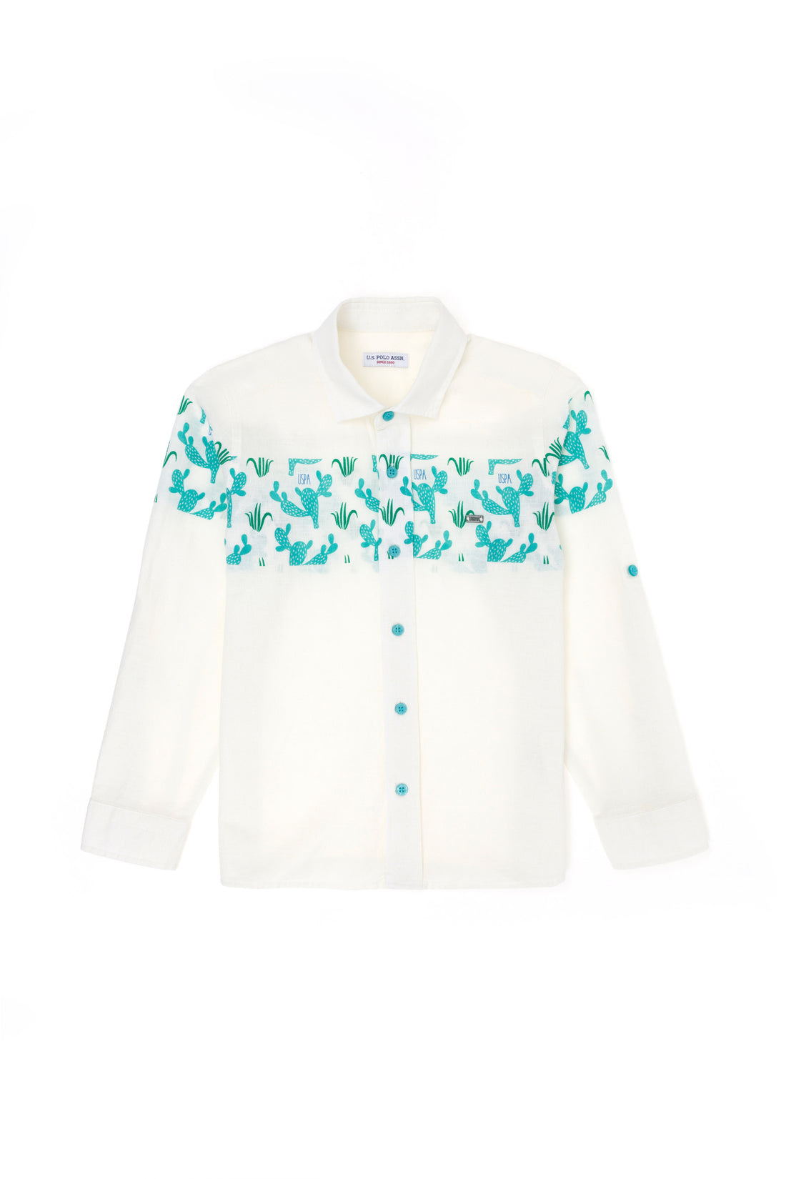 Boy's Mint Long Sleeve Shirt