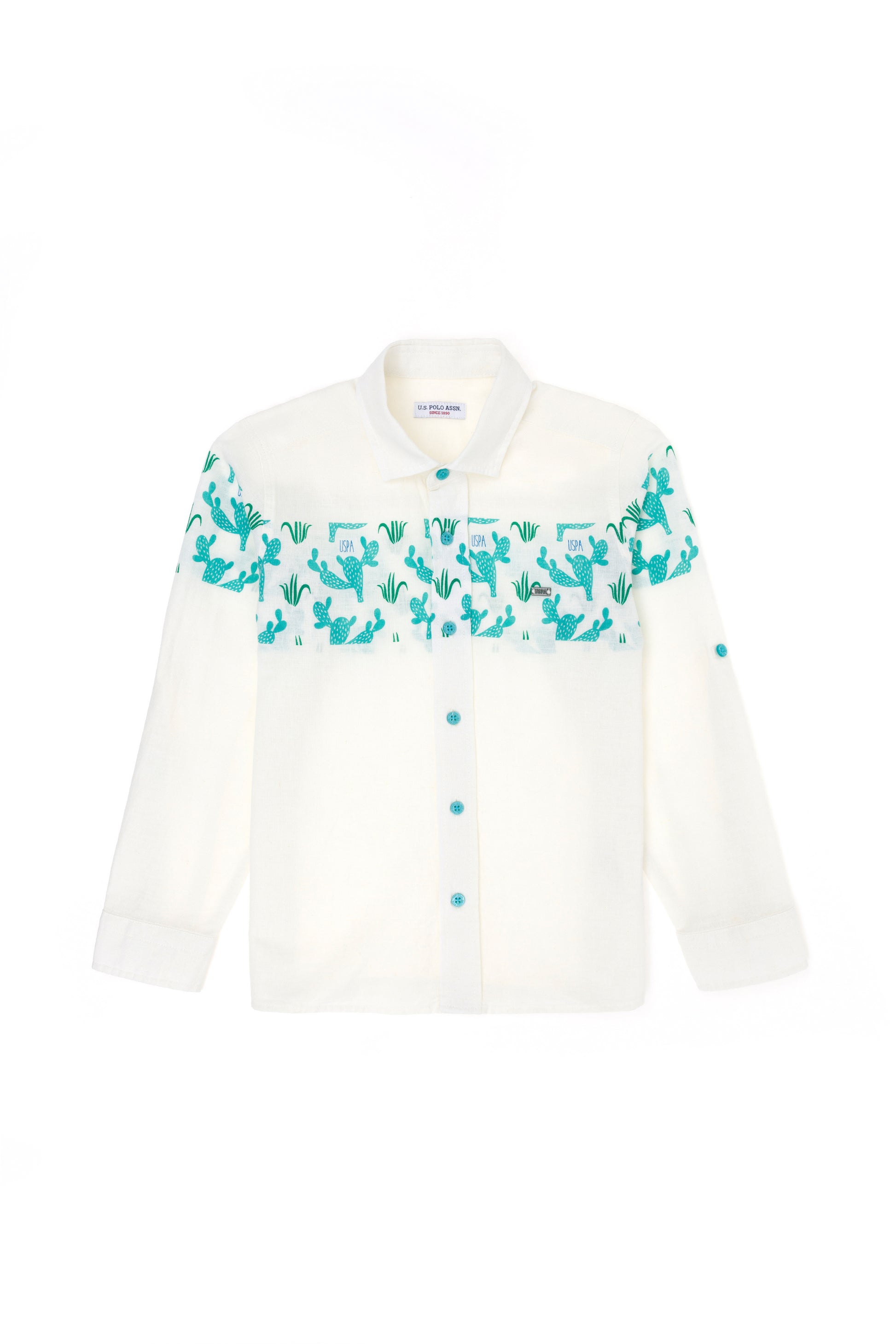 Boy's Mint Long Sleeve Shirt