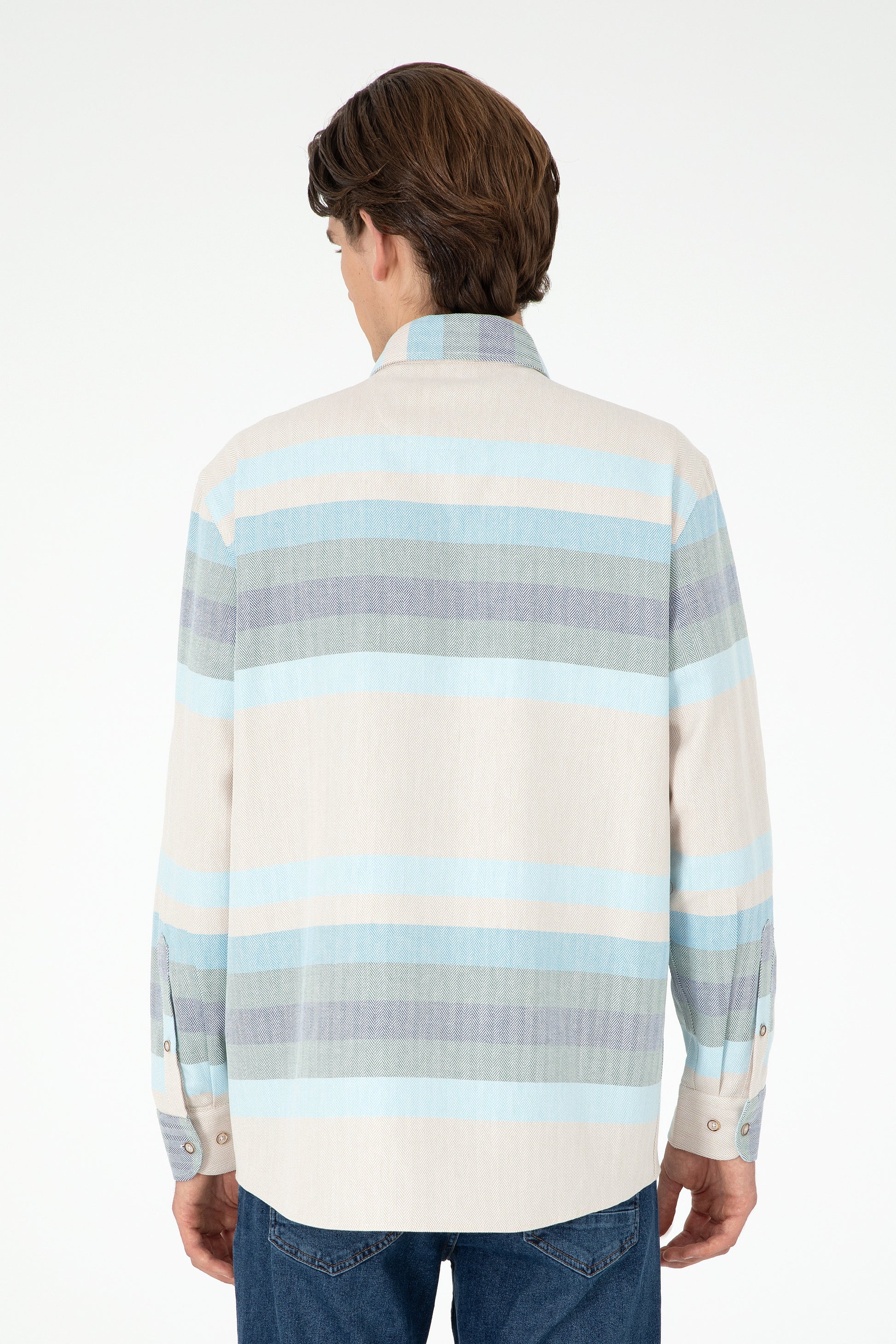 Men's Light Blue Long Sleeve Shirt