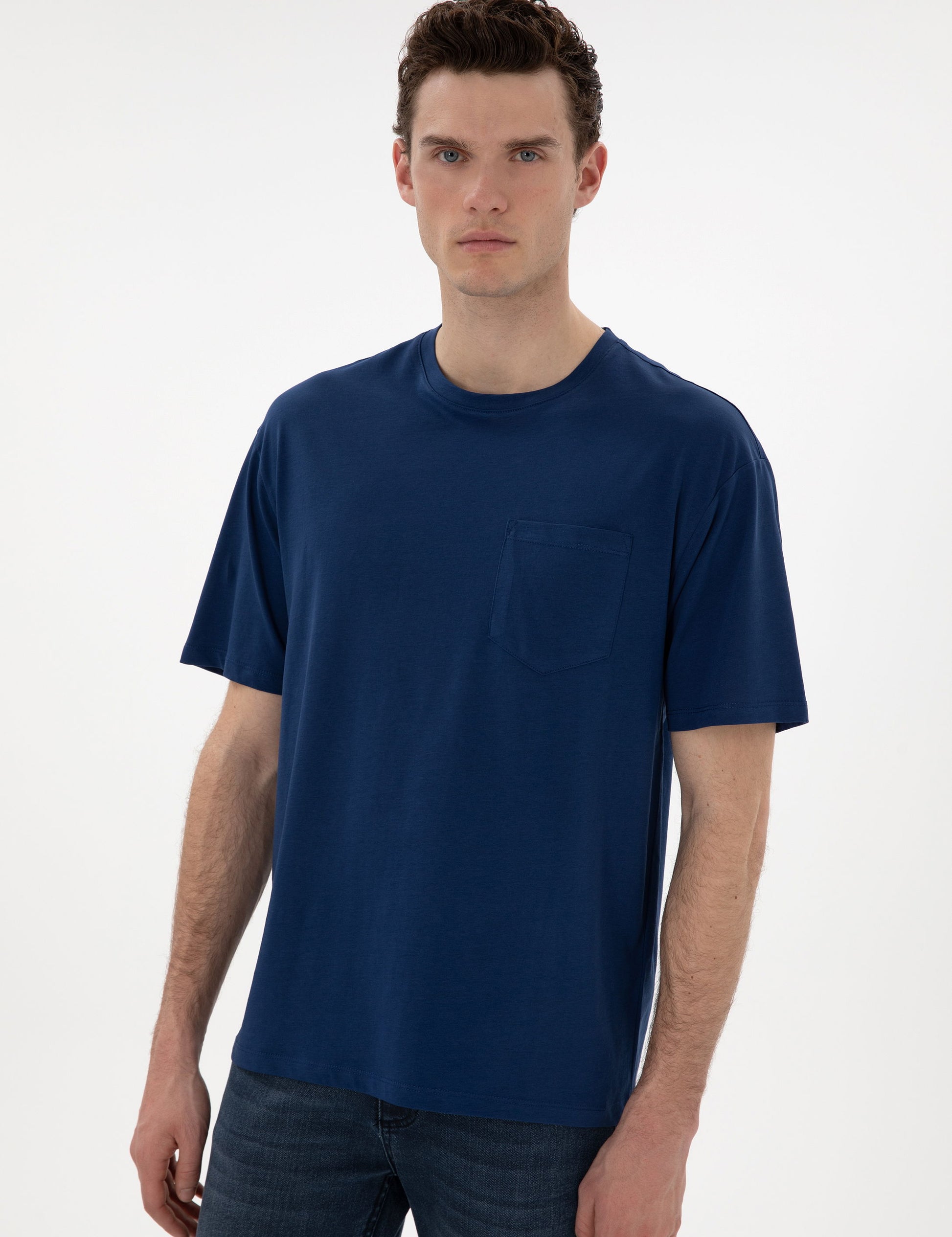 Light Navy Comfort Fit Basic T-Shirt