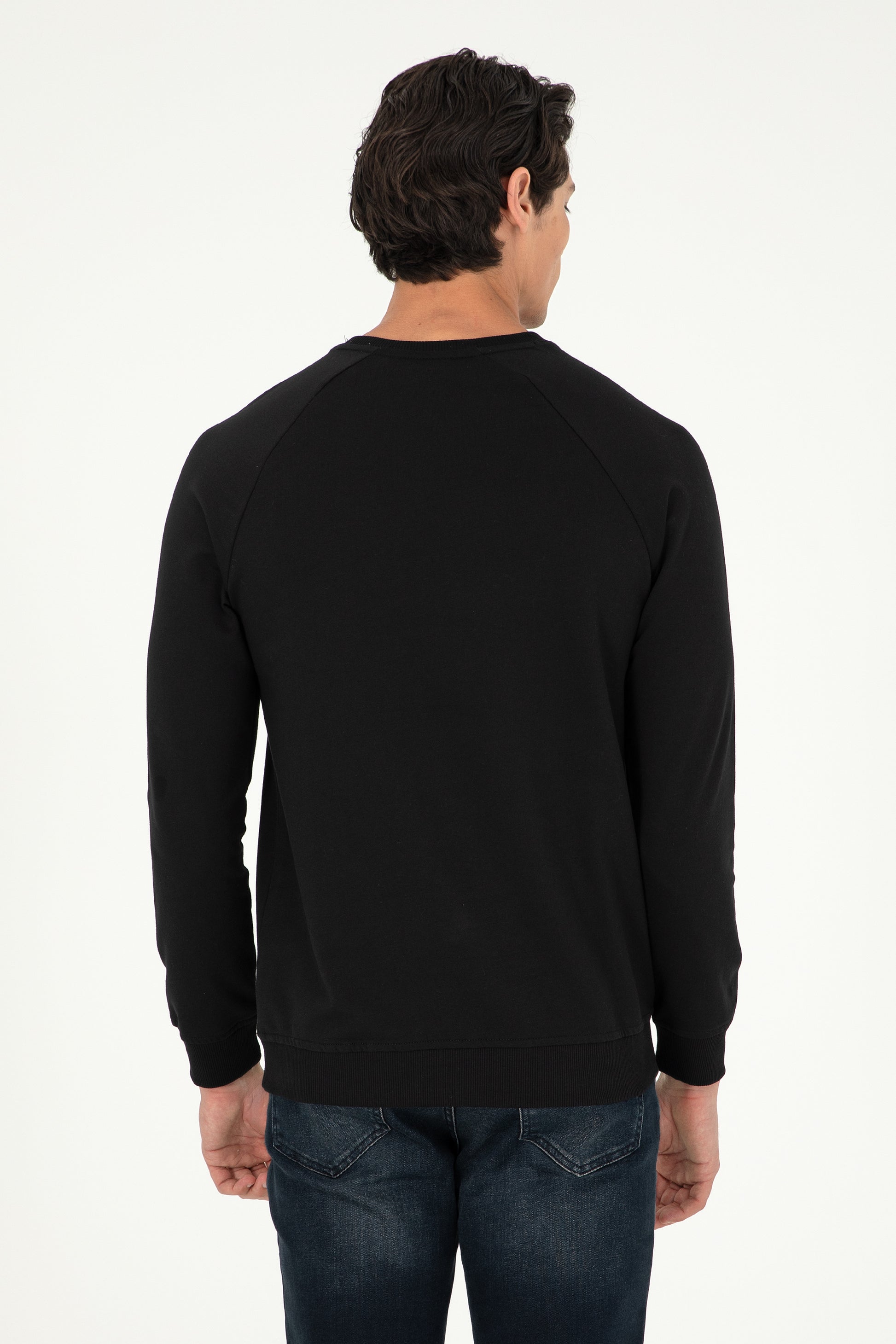 Men's Black Basic Sweatshirt