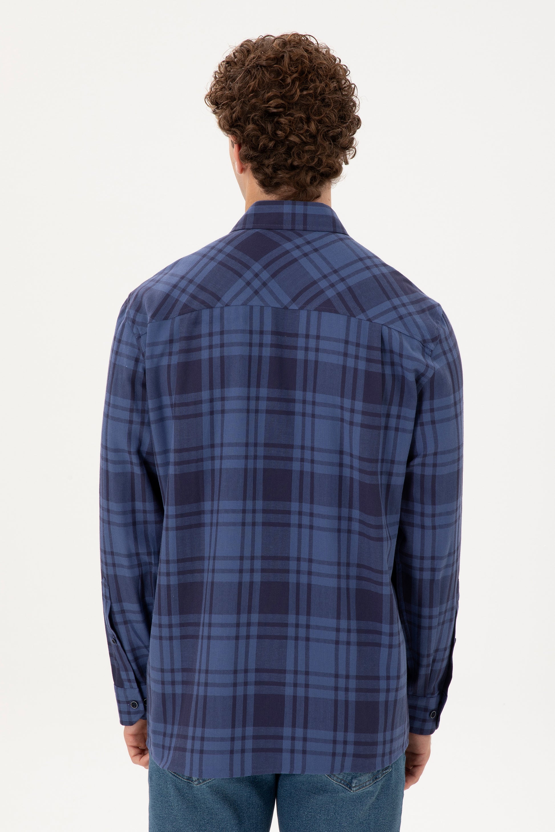Men's Indigo Long Sleeve Shirt