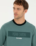 Green Regular Fit Crew Neck Sweatshirt