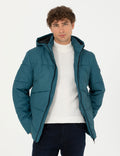 Oil Hooded Inflatable Sport Coat