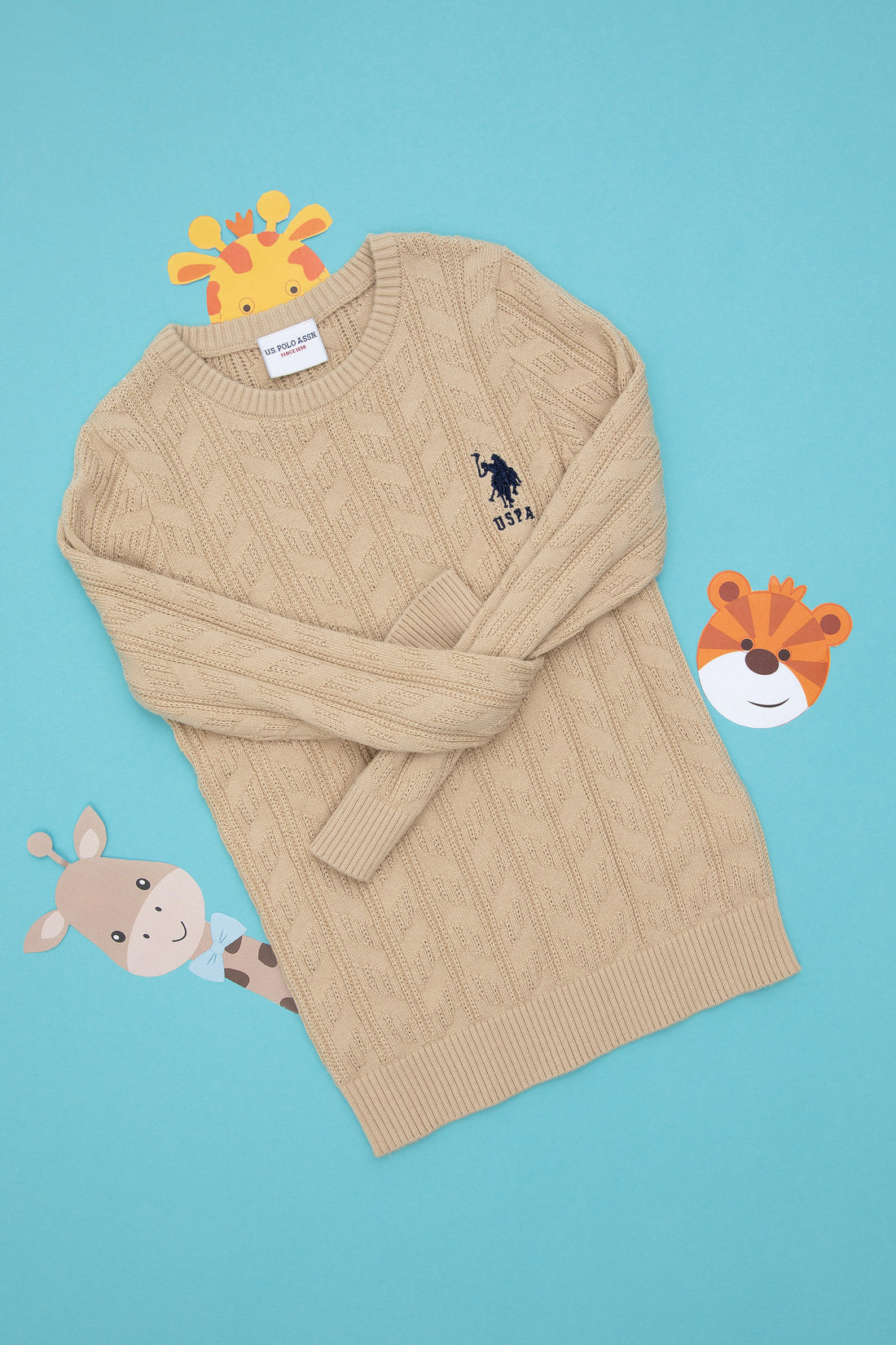 Boy's Sand Basic Crew Neck Sweater