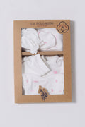 Baby Girl White Hospital Outlet 100% Cotton 5-Piece Zipper Set
