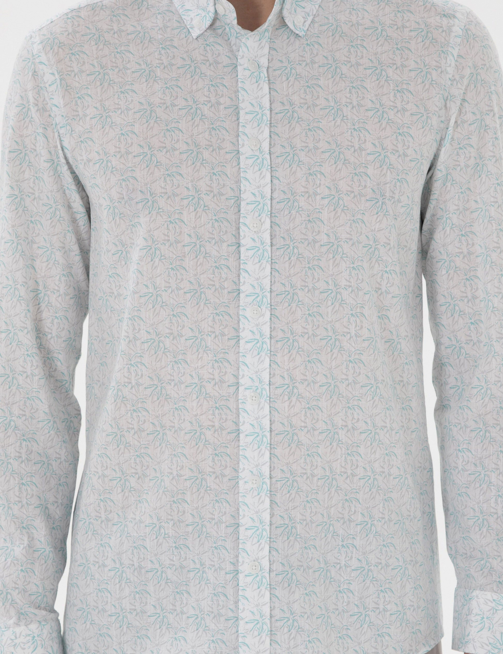 Mint Slim Fit Long Sleeve Shirt