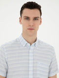 Light Blue Regular Fit Short Sleeve Shirt