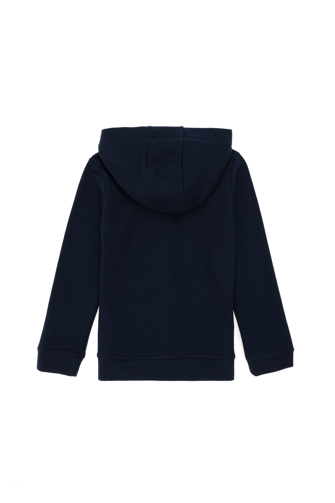 Girls' Navy Blue Hooded Basic Sweatshirt