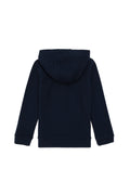 Girls' Navy Blue Hooded Basic Sweatshirt