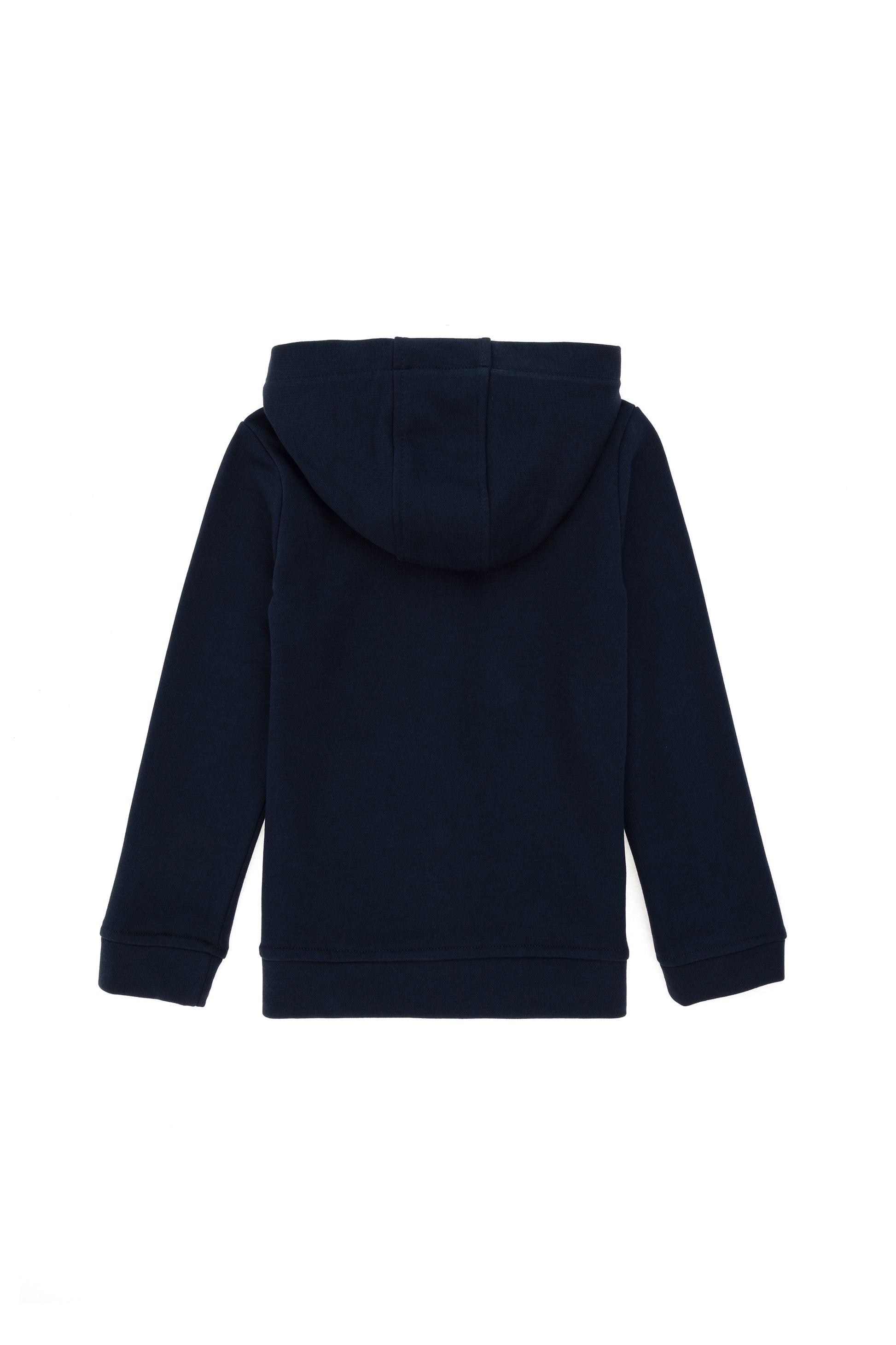 Girls' Navy Blue Hooded Basic Sweatshirt
