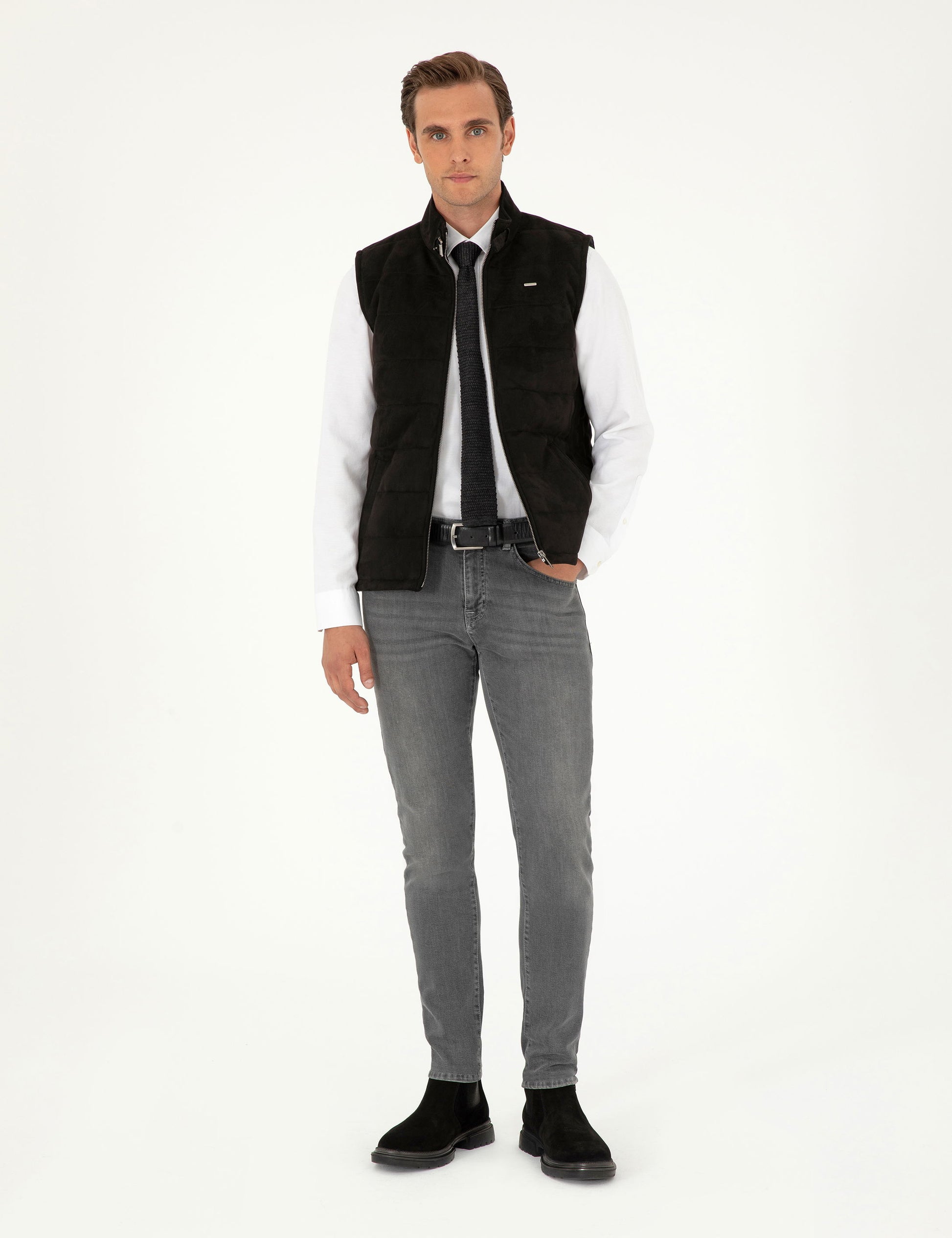 Black Leather Vest