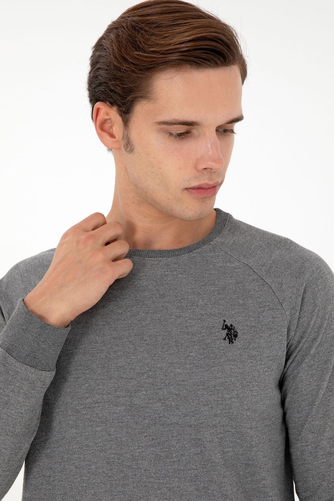 Men's Anthracite Melange Basic Sweatshirt