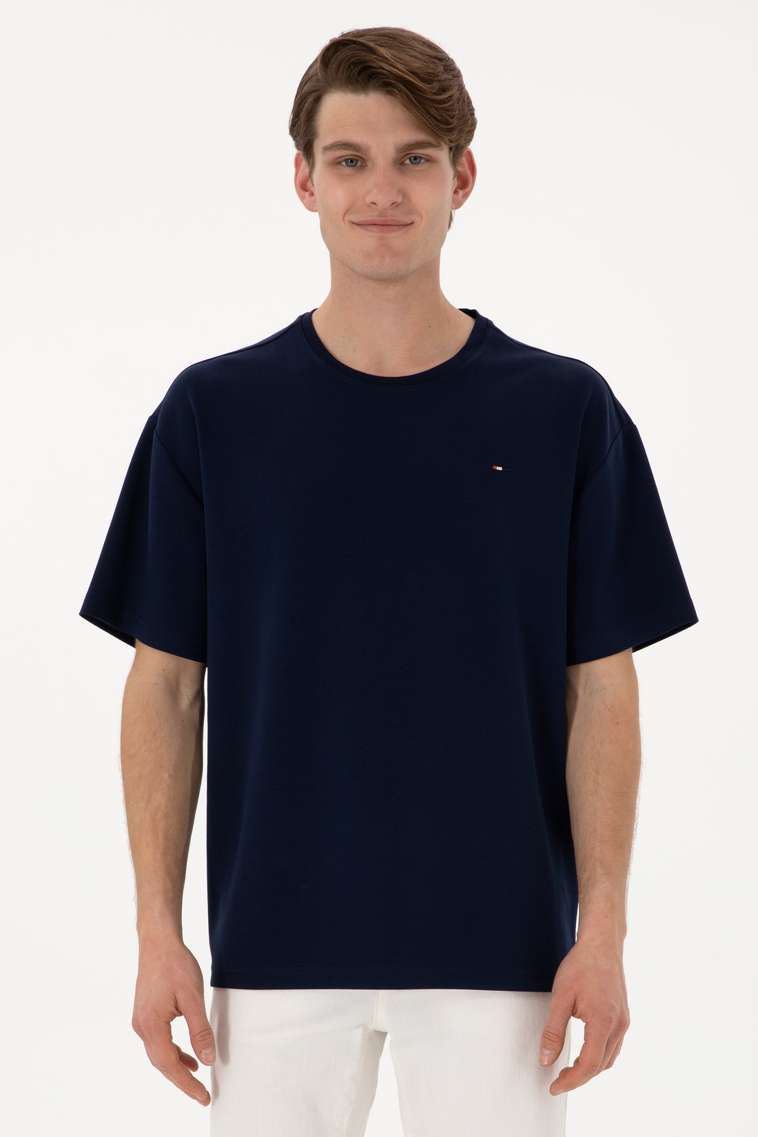 Men's Comfort Fit Crew Neck Navy T-Shirt