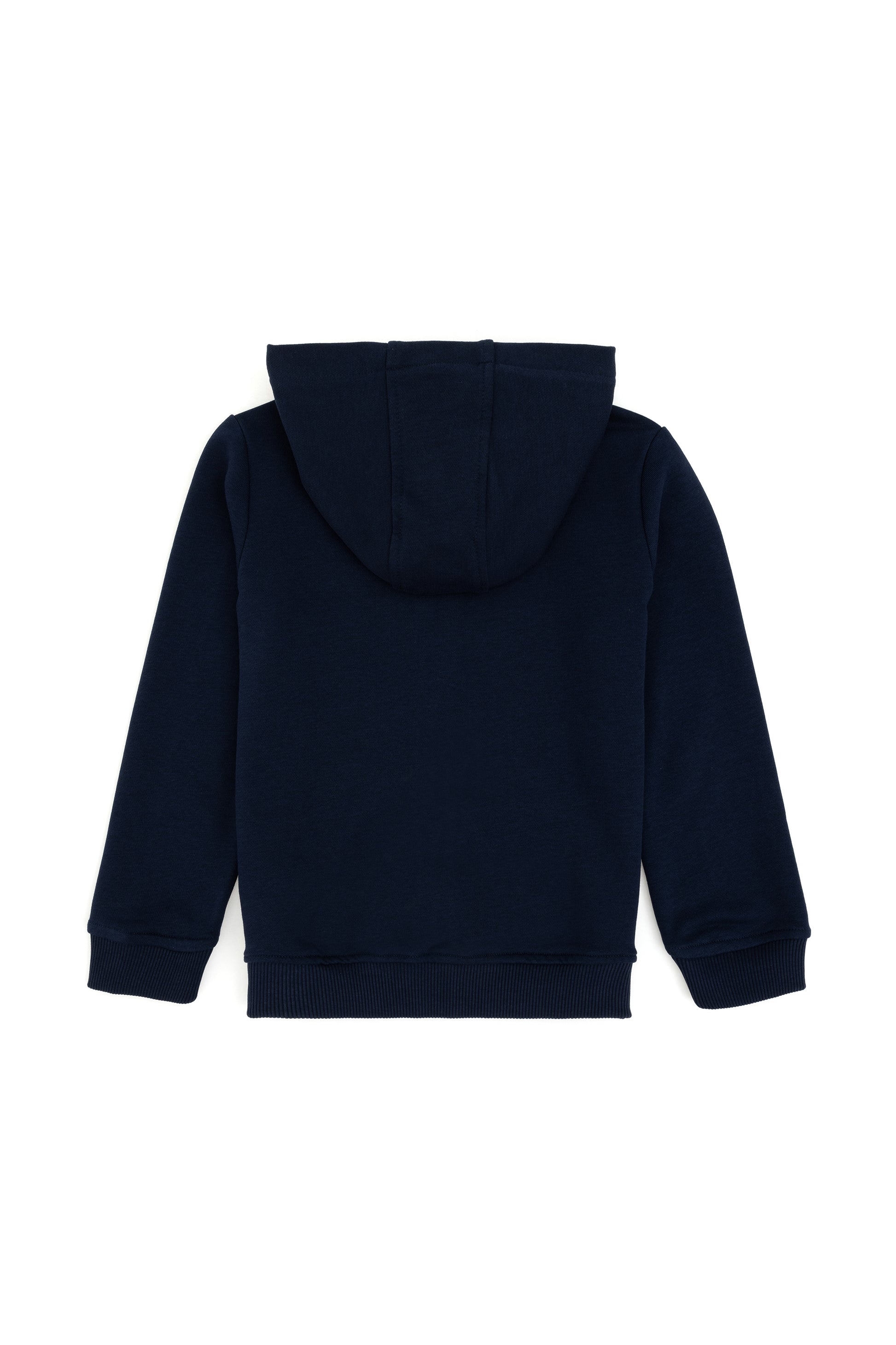 Boy's Navy Blue Basic Zipper Sweatshirt