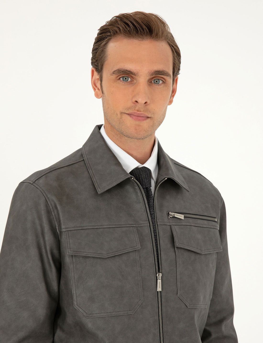 Anthracite Leather Jacket