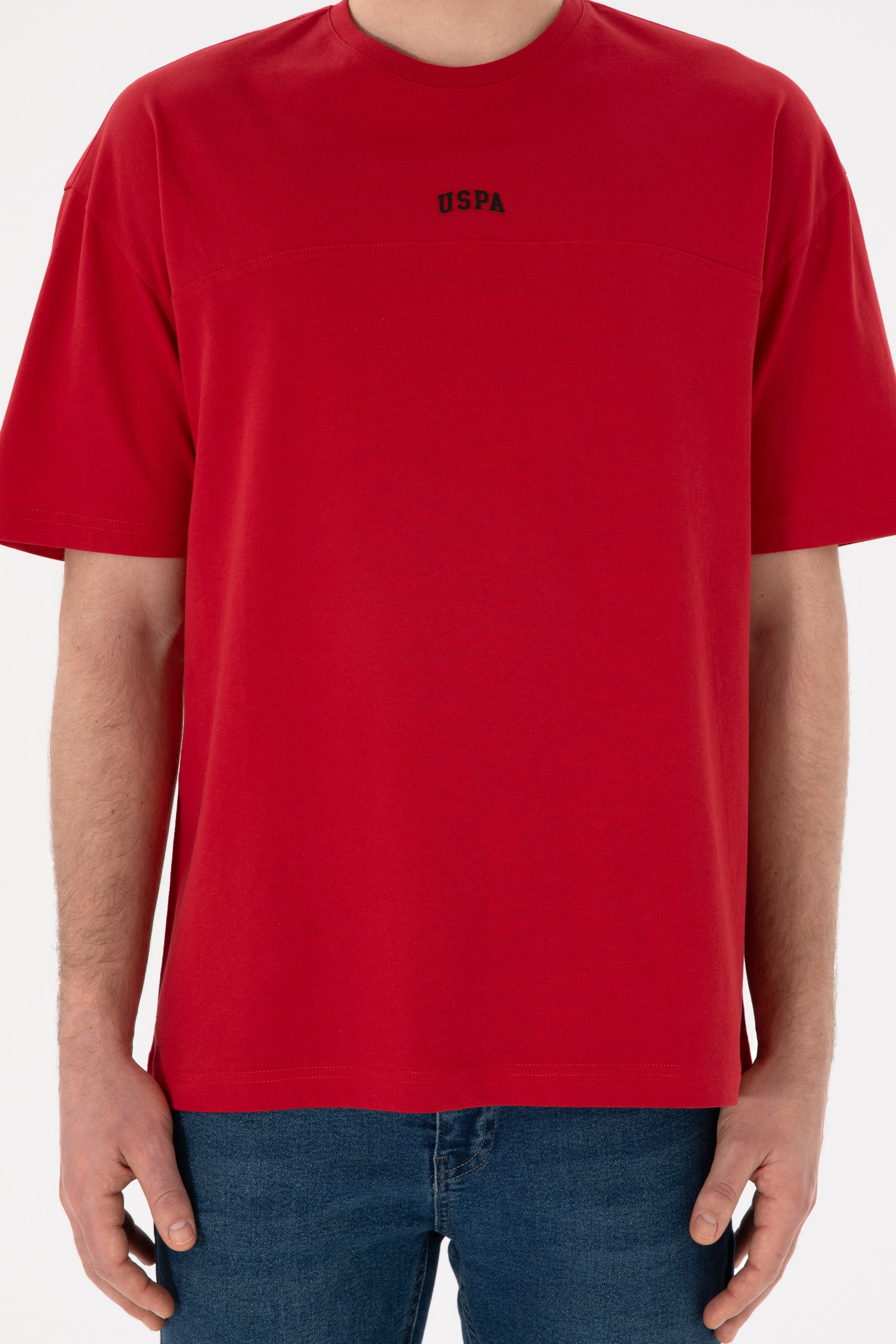 Men's Comfort Fit Crew Neck Red T-Shirt