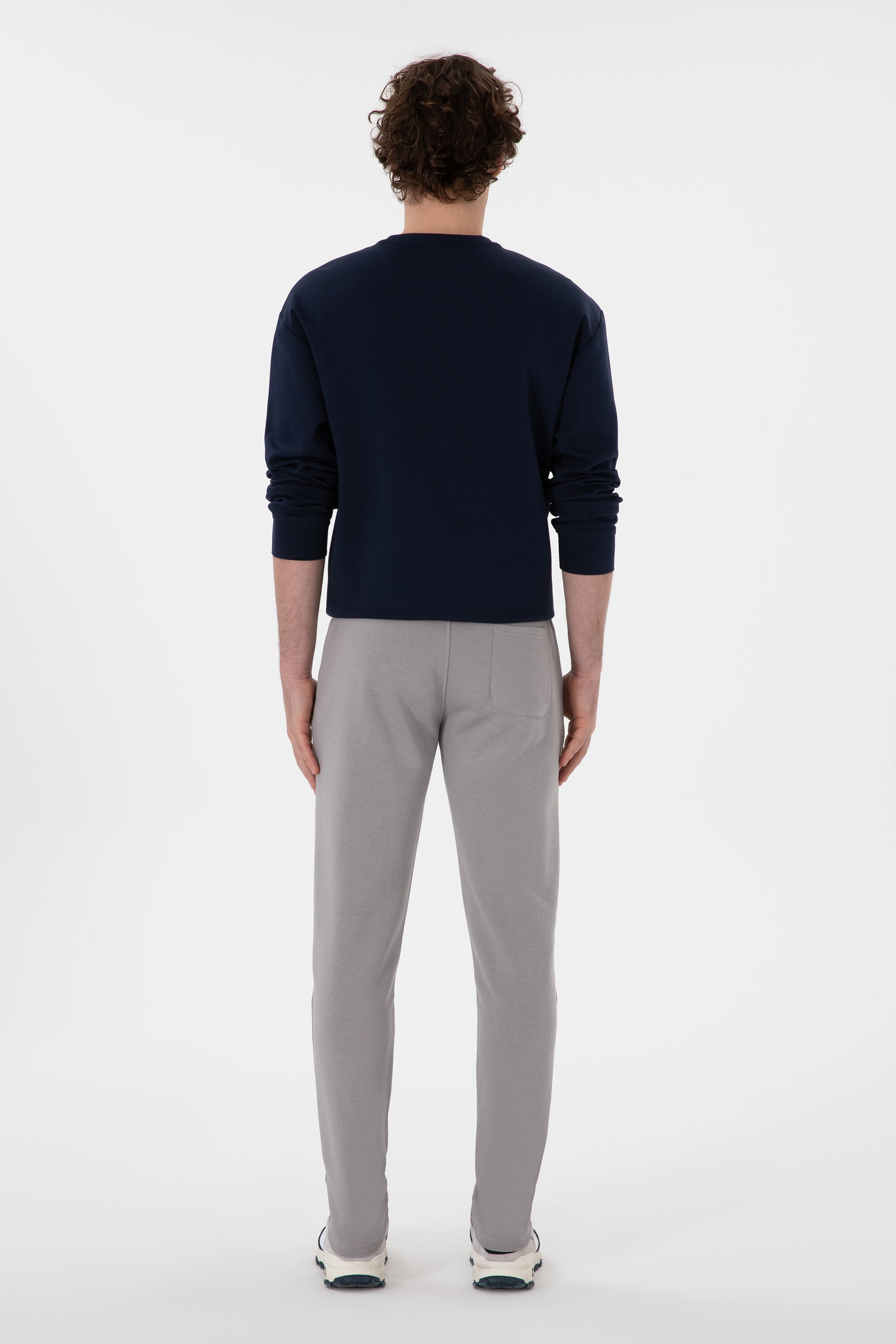 Men's Slim Fit Straight Leg Grey Sweatpants