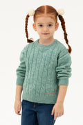 Girls' Mint Melange Sweater