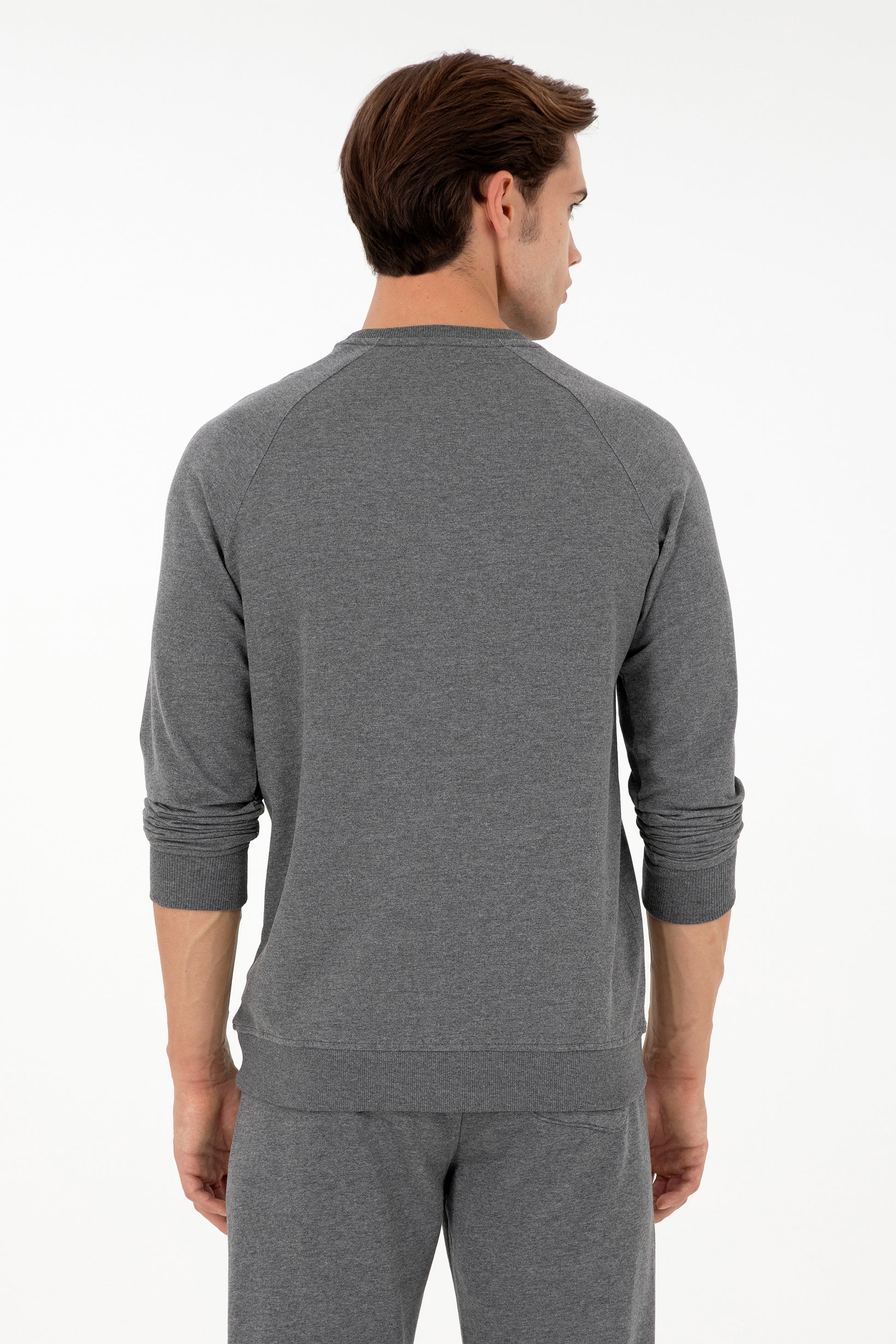 Men's Anthracite Melange Basic Sweatshirt