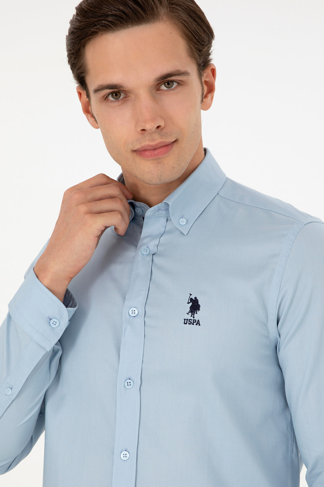 Men's Light Blue Long Sleeve Shirt