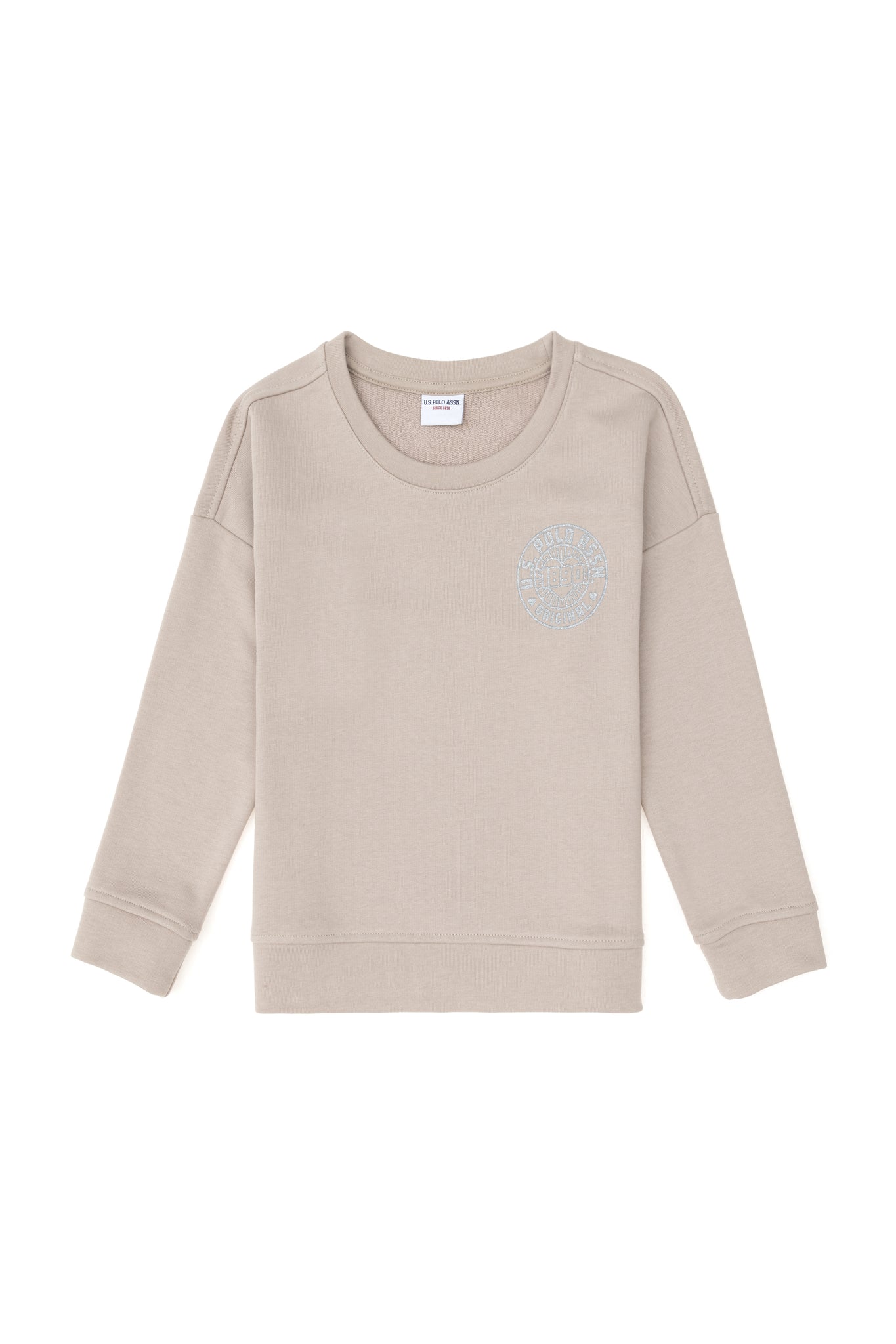 Girls' Stone Crew Neck Basic Sweatshirt