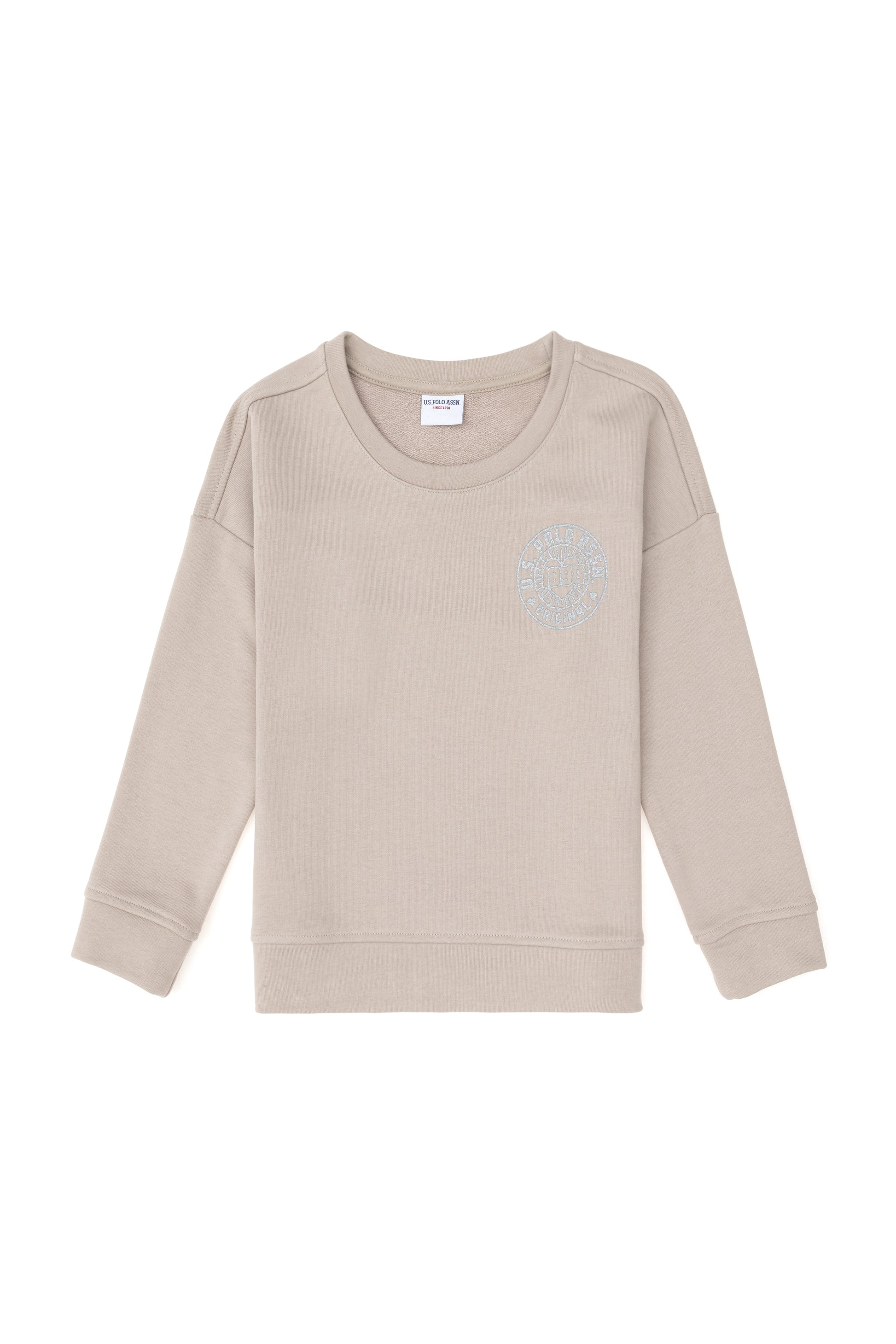 Girls' Stone Crew Neck Basic Sweatshirt