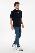 Men's Comfort Fit Crew Neck Navy T-Shirt