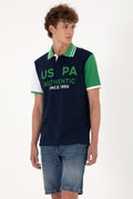 Men's Regular Fit Polo Neck Navy T-Shirt