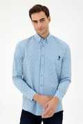 Men's Light Blue Long Sleeve Shirt