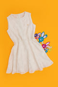 Girls' Ecru Knit Dress