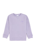 Girls' Lilac Basic Chiffon Crew Neck Sweatshirt