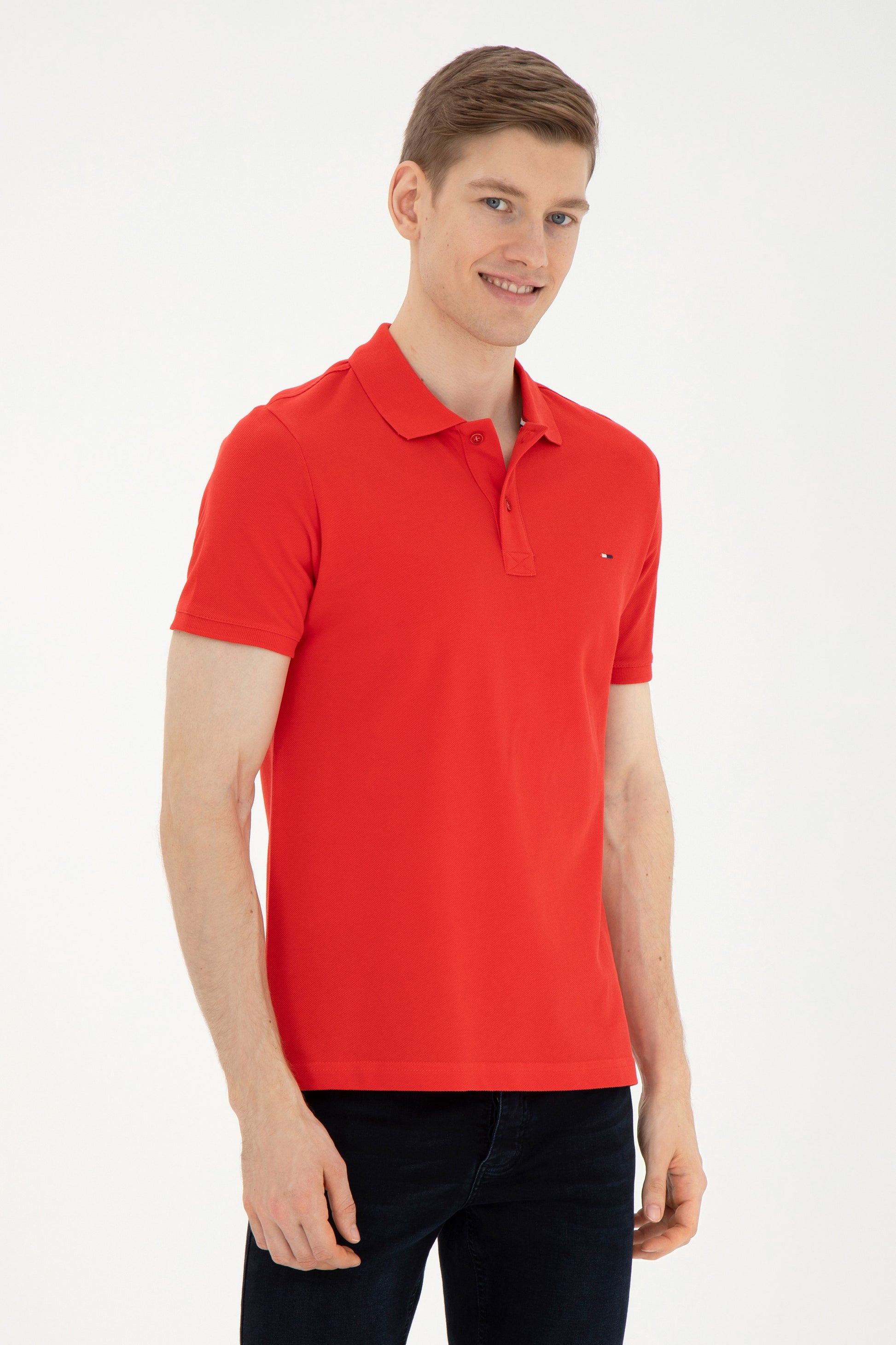 Men's Red Basic T-Shirt