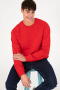 Men's Red Basic Sweatshirt