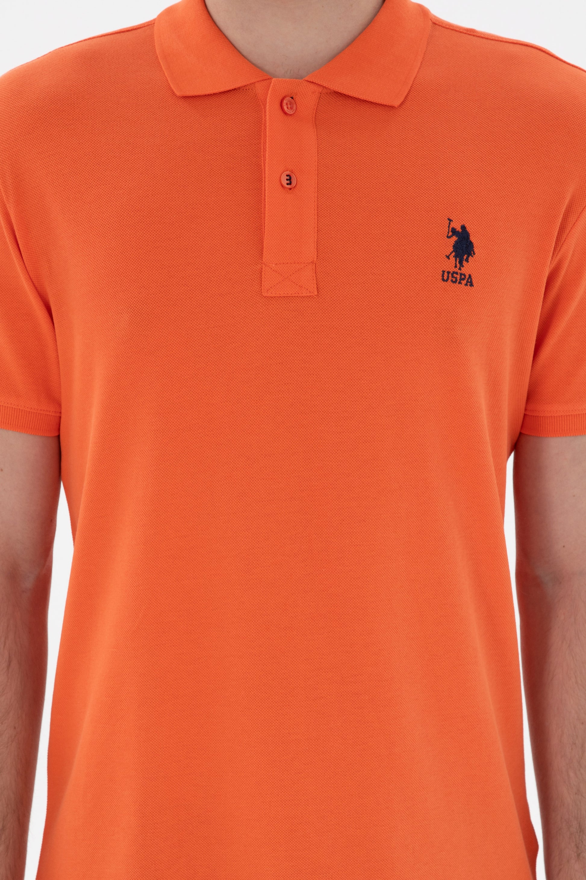 Men's Slim Fit Polo Neck Pomegranate Flower Basic T-Shirt