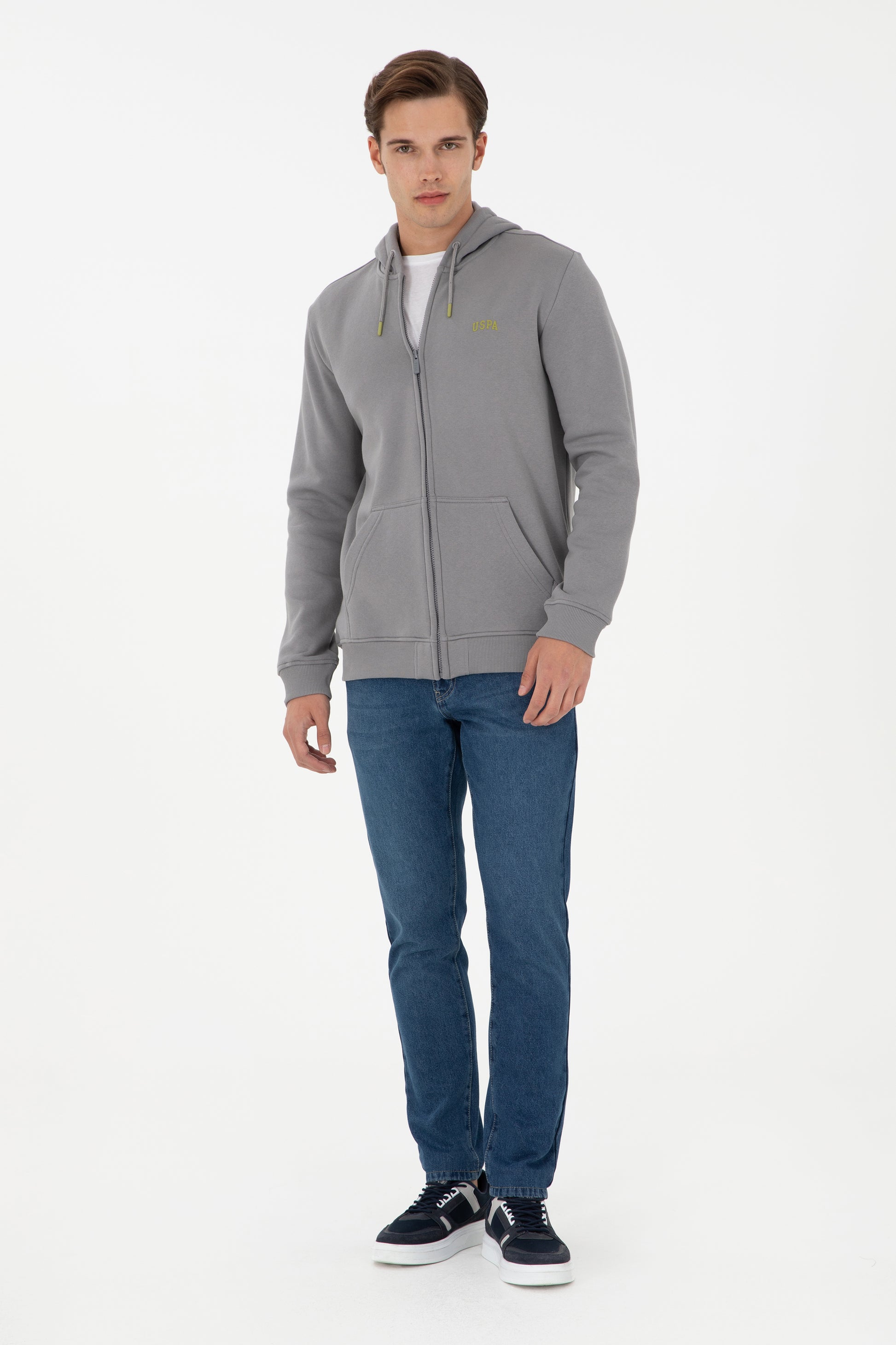 Men's Grey Charcoal Knitted Cardigan