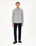 Khaki Oxford Slim Fit Long Sleeve Shirt