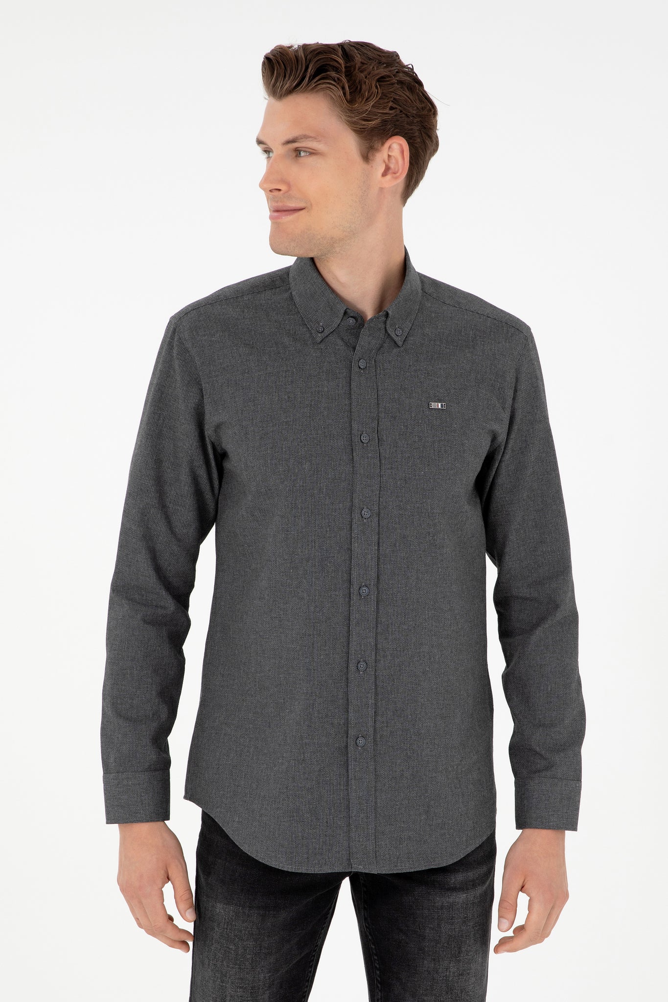 Men's Anthracite Long Sleeve Shirt