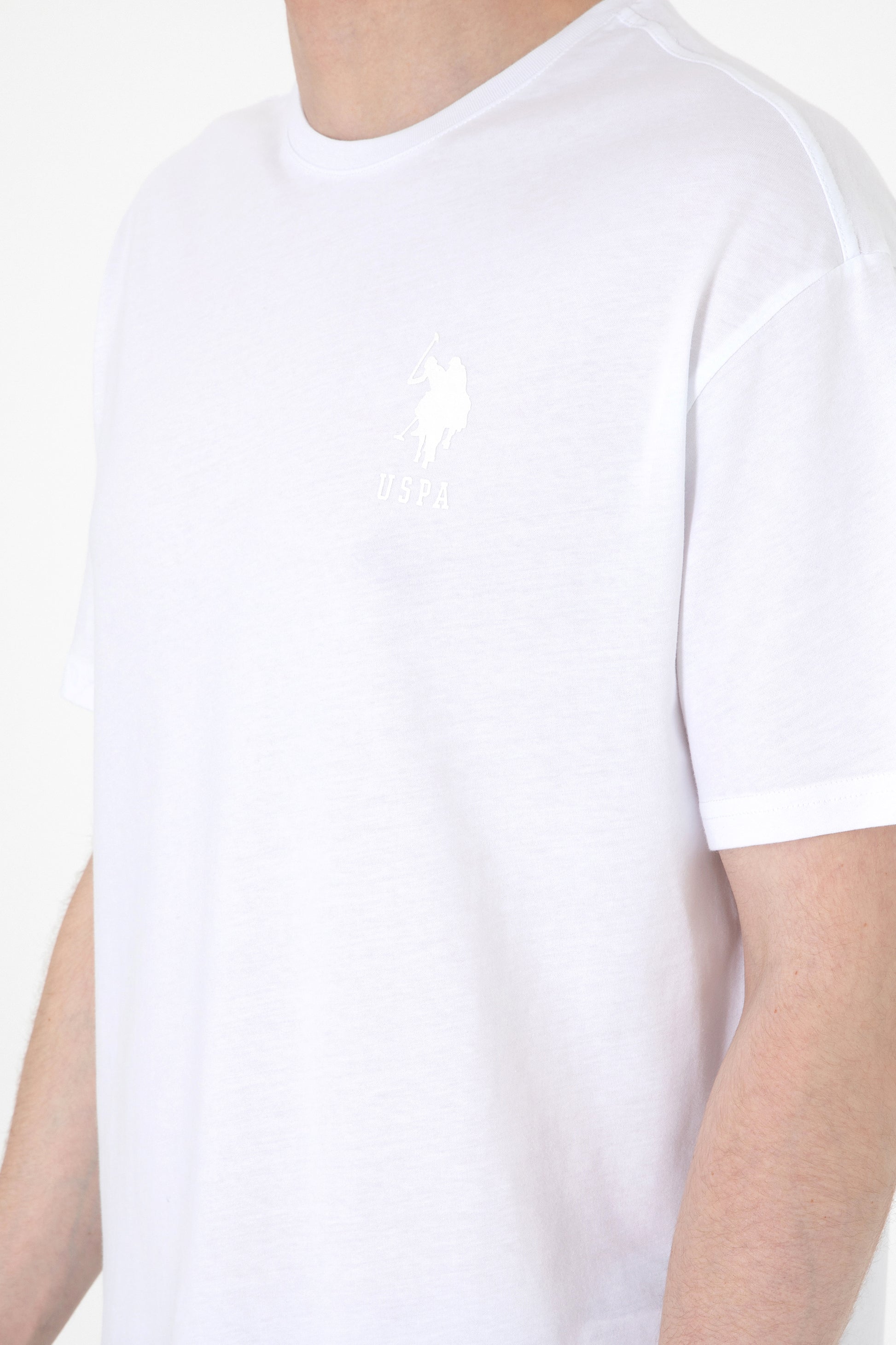 Men's Comfort Fit Crew Neck White T-Shirt