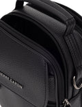Men's Black Strap Handbag
