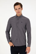 Men's Anthracite Long Sleeve Basic Shirt