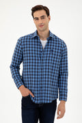 Men's Indigo Long Sleeve Shirt