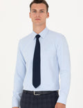Light Blue Slim Fit Long Sleeve Basic Shirt