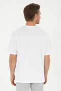 Men's Comfort Fit Crew Neck White T-Shirt